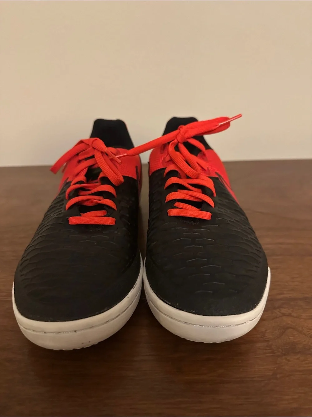 Nike Black & Red Indoor Soccer Shoes